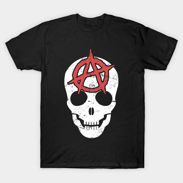 Distressed Anarchy Skull | Punk Rock T-Shirt by MeatMan